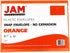JAM PAPER 12/Pack Plastic Envelopes with Snap Closure - Orange - Letter Booklet - 9 3/4 x 13