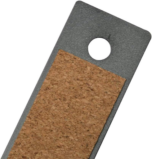 JAM PAPER Strong Aluminum Ruler - 12 Inch Metal Ruler with Non-Skid Cork Backing - Grey Metallic - Sold Individually