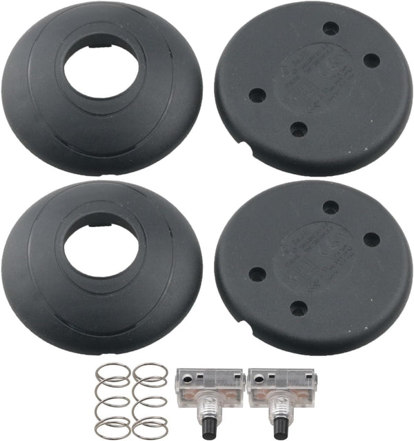 WELWIK 2PCS Floor Standing Foot Switch Round Inline Foot Lamp Switch AC 100