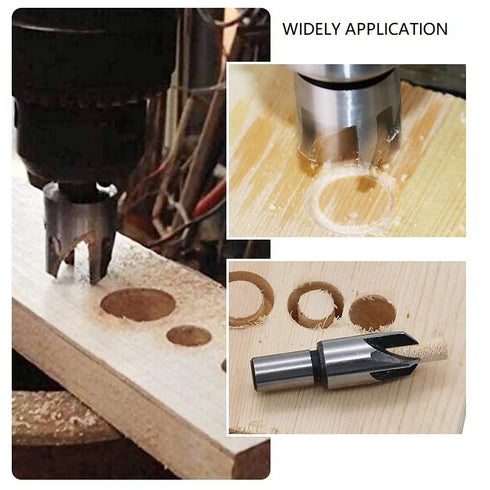 Utoolmart 8pcs Wood Plug Cutter Drills Bit Set - 1/4 3/8 1/2 5/8 for Woodworking, High Carbon Steel