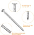 uxcell 25Pcs Fence Deck Nails, 1 9/16 Inch 304 Stainless Steel Spiral Deck Nail for Woodworking