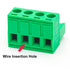 5 Pcs 5.08mm 4 Pin Phoenix Type Connector Green PCB Screw Terminal Block 4 Pole, 5PCS