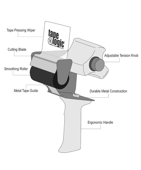 Aviditi Tape Logic 2 Inch Industrial Packing Tape Dispenser Gun, 4 Dispensers for Packing, Shipping, Moving