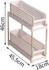 NOENNULL Rolling Cart Storage Trolley Cart Slide Out Rolling Utility Cart Shelf Rack on Wheels Multi-purpose Shelving