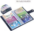 boshiho Leather Business Card Case Book Style, 90 Count Name ID Card Holder, Credit Card Holder