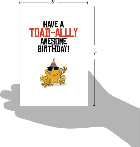 The Best Card Company Funny Birthday Pun Card, 5x7 Inch, Multicolored, Includes Envelope, 30% Recycled Content