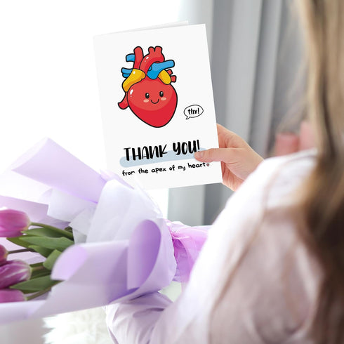 mmuue Cute Thank You Card for Heart Surgeon, Funny Thank you Gift for Women Men, Appreciation Card for Doctor Nurse