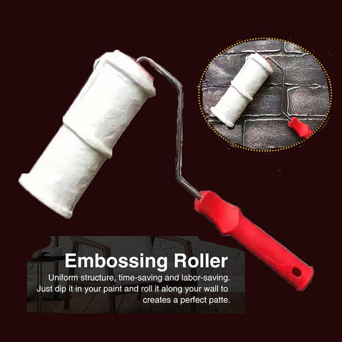 Embossed Paint Roller, 8 Inch Brick Embossing Roller for Wall Decoration and DIY Paint Projects