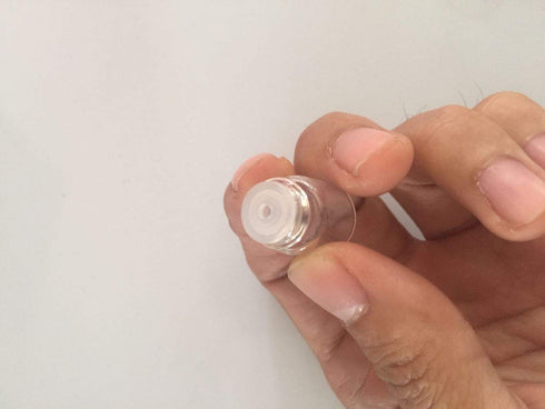 JJKMALL 50Pcs Clear Sample Glass Bottles 1ml with Orifice Reducer, 1pc Gift Storage Bag, 1pc 3ml Dropper