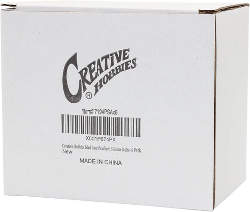 7194PSA Bulbs, 7.5 Pack 6 Bulbs Creative Hobbies Large Medium Base Champagne Silicone Light Watt, Individually Boxed