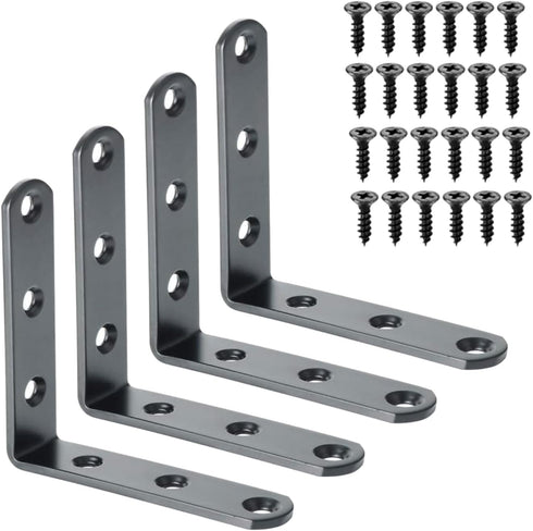 Alise 4 PCS L Brackets Heavy Duty Corner Bracket, 3.2 X3.2 Inch