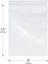 Plymor 9" x 12" Zipper Reclosable Plastic Bags (Pack of 200), 2 Mil