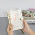 Clear A6 Binder Cover Gold, 6 Rings PVC Binders, Loose Leaf Folders, Refillable Soft Notebook Shell Protector