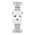 Maxxima 20A Single Receptacle Outlet - 2 Pack, 250 VAC Commercial Grade White Electrical Outlet for Appliances, NEMA 6-20, UL Listed, Wall Plates Included, Ideal for Construction and Renovations