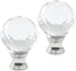 Rierdge 2 Pack 1-3/4 Inches 1/4-27 Crystal Lamp Finial Cap Knob - Elegant Diamond-Textured Glass Topper with Polished