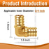 12 Pcs 3/4 inch Brass PEX Fitting, Straight/90 Degree Elbow/Tee Coupling for Water Pipes with Clamp Ring