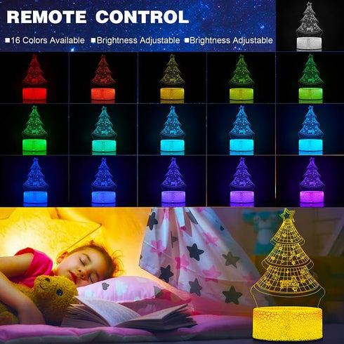 TEMYFIVE 16 Christmas Tree Night Light for Kids, Christmas Night Light, Christmas Dcor LED Night Lights with Colours