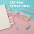 cobee 360 Sheets Cute Animals Sticker Bookmarks, 3 Packs Cat Paw Memo Pad, Sticky Notes & Page Markers