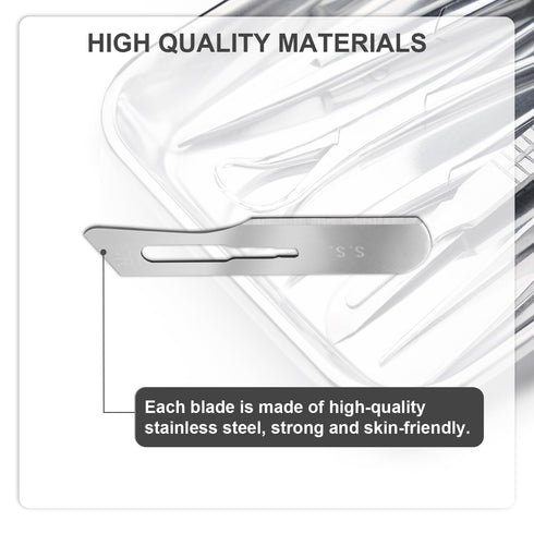 10R 100,Individually Packed) Dermaplane Blade,Sterile Surgical Blades,Stainless Steel Scalpels Surgical,Scalpel