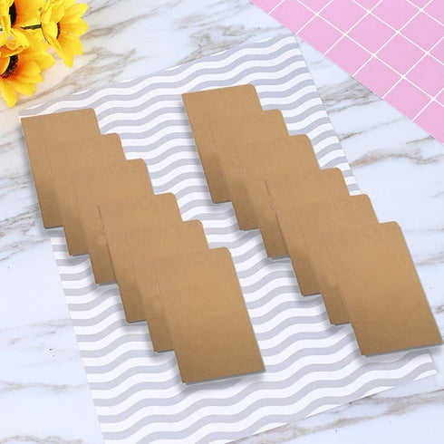 Yansanido 24 Pcs 5.5 Inch x 3.5 Inch Brown Cover Pocket Notebook, 32 Sheets (64 Pages) Blank Pages 70 Gsm Paper