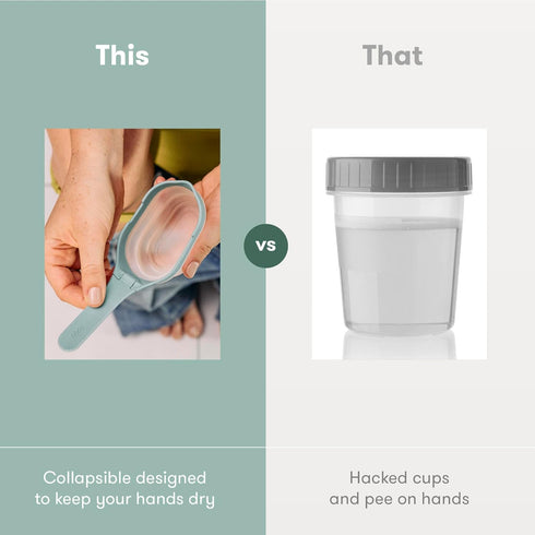(1 Frida Fertility No-Mess Pee Cup, Reusable Urine Cup for Pregnancy Tests, Ovulation Tests, & Fertility Tests, Family