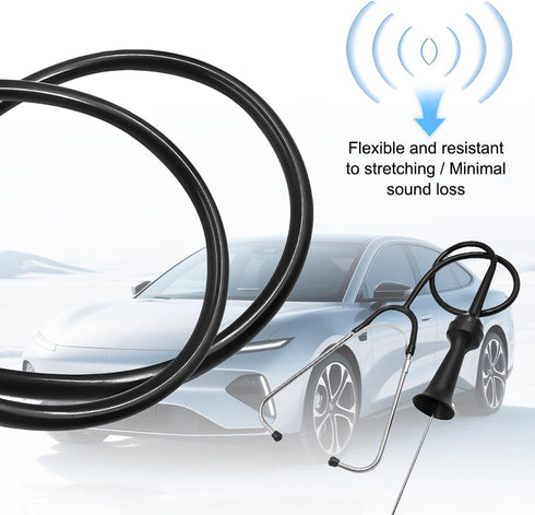 SWPHRT Car Mechanics Stethoscope Kit, Precision Vehicle Engine Diagnostic Hearing Device with Extended Probe