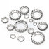 700pcs Galvanized Serrated Tooth Lock Washer Flat Washer Set for Electrical Connections, M3/M4/M5/M6/M8