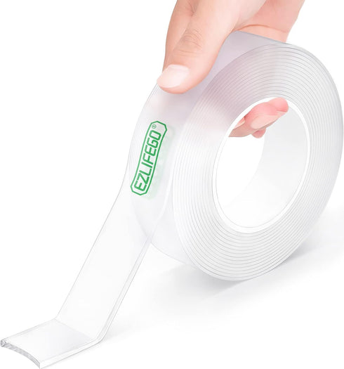 EZlifego Heavy Duty Double Sided Tape (Extra Large 16.5FT) - Nano Adhesive Mounting Tape for Wall Decor