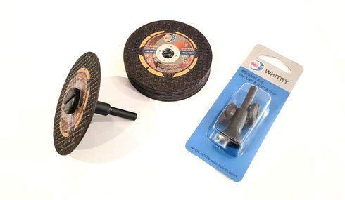 WA 12PACK 3" x.045 x3/8" Thin Cut Off Disc Kit, 12 Discs + 1 Mandrel for Die Grinder Tool Accessories Cutting Wheel