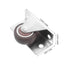 4pcs 1.2-inch Homoyoyo Flat Plate Furniture Casters Small Silent TPR Fixed Replacement Wheels for Cabinet Drawer