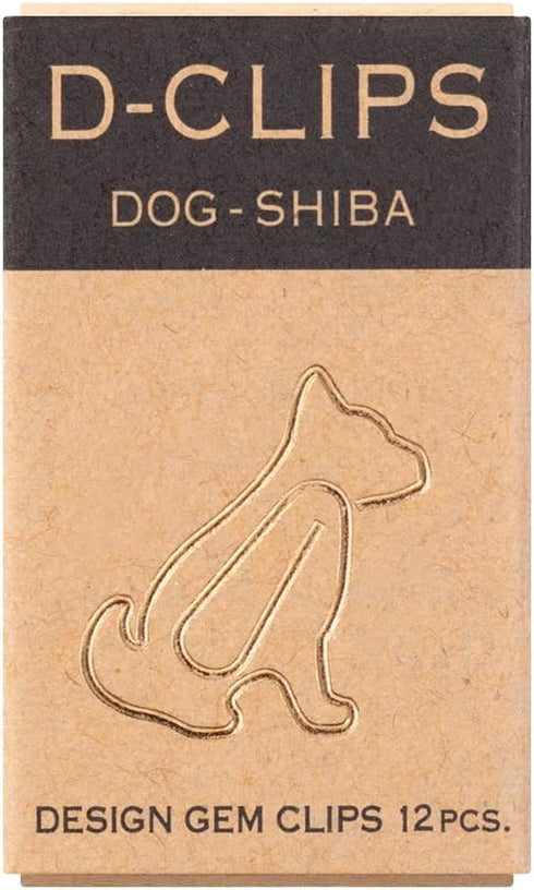 Midori Paper Clip, D-Clips Mini Box, Shiba Inu, 12 Pieces (43344006)