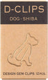Midori Paper Clip, D-Clips Mini Box, Shiba Inu, 12 Pieces (43344006)