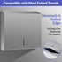 Commercial 250 Fold/300 Stardrix Paper Towel Dispenser Wall Mount, Brushed Stainless Steel Paper Towel Holder