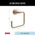 Delta MYN46-CZ Mylan Wall Mount Towel Ring in Champagne Bronze - Bath Hardware Accessory