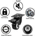 Caster Wheels Set of 4 Heavy Duty 2 Inch Locking Casters, Swivel with Brake, Non-Marking Black Castor Wheels