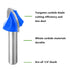 8Pcs Cemented Carbide Router Bit Cove Box for Woodworking, 1/4" Shank Round Nose, Cutting Diameter 1/4" to 1"