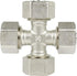Maxline Multi Directional Cross Fitting, 1/2" Tubing Compressed Air Piping M8041