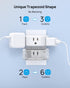 TROND 2 Pack 2 Prong to 3 Prong Outlet Adapter, 3-Way Outlet Splitter for Non-Grounded Outlets, White
