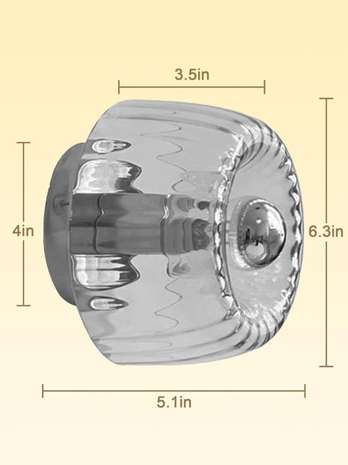 E14 Bulb,3000K Modern Wall Sconce with Hardwired,LED Wall Light Fixtures with Warm White Wall Lamp with Clear Glass