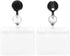 YOUOWO 2 Pack Lanyard with ID Badge Holder, Retractable Lanyard Black with Card Holders, Waterproof