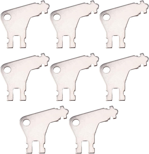 Gosknor 8pcs Paper Towel Dispenser Keys, Iron Toilet Paper Holder Opener Tissue Dispenser