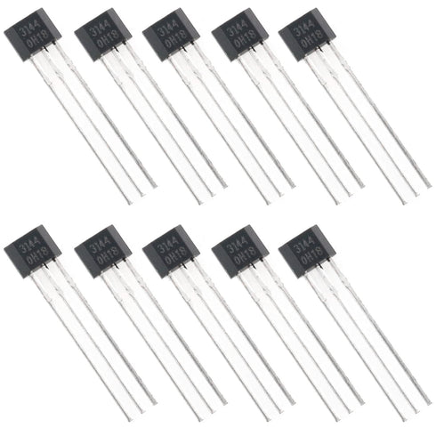 CHENJIN A3144 Hall-Effect Switch 10PCS 3144E 3 Terminal Sensitive Hall Effect Detector Switchs
