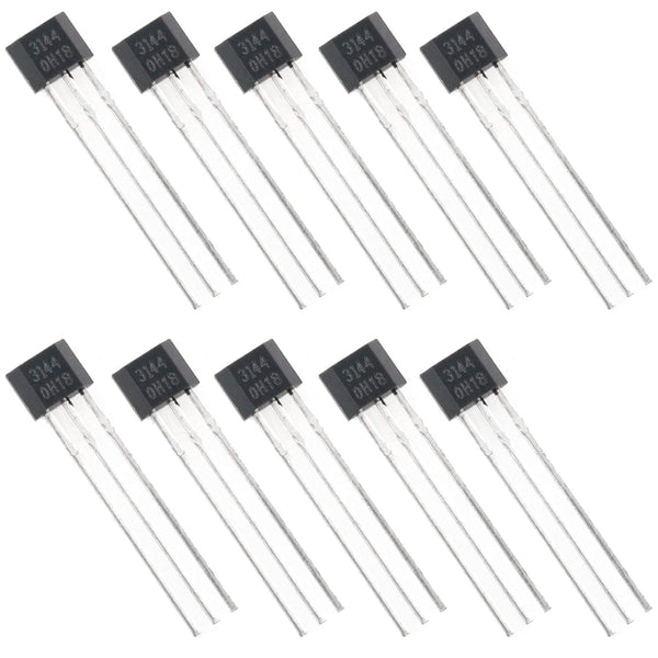 CHENJIN A3144 Hall-Effect Switch 10PCS 3144E 3 Terminal Sensitive Hall Effect Detector Switchs