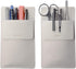 Pocket Protector, Leather Pen Pouch Holder Organizer for Shirts, Holds 5 Pens, Thick PU Leather, White, 2 Per Pack