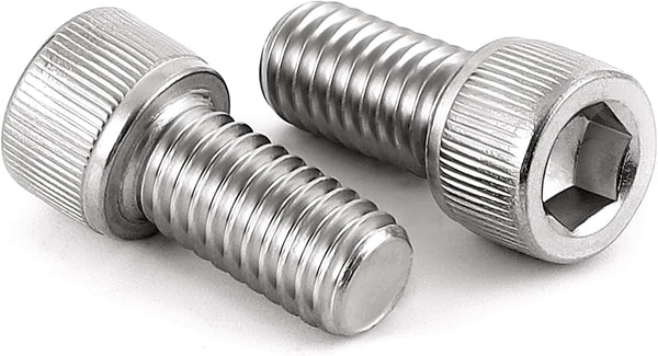 M5-0.8 x 16mm Socket Head Cap Screws, Stainless Steel 18-8 (304), Full Thread, Bright Finish, 50 PCS Allen Socket Drive