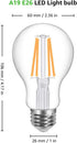 Lepro Vintage LED Bulbs, Dimmable Filament Bulb, 8W 800LM, 60W Equivalent, Classic Clear Glass, 2700K Warm White, A19