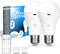 WirelessGlow Rechargeable Light Bulbs with Remote, 3 Color Temperatures, Dimmable Battery Operated, A19, 2 Pack