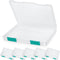 PerKoop 6 Pcs Clear A4 File Box - Document Plastic Storage Box Paper Case Board Game Storage Containers Magazine