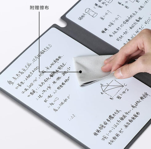 Portable Whiteboard Notebook Erasable Dry Wipe Surface Foldable Dry Erase Notepad for Work, School, and Home Black,Blue,Grey by Holiberty