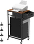 CADUKE Computer Tower Stand PC Tower Stand with Storage Drawer 2 Tier Wood